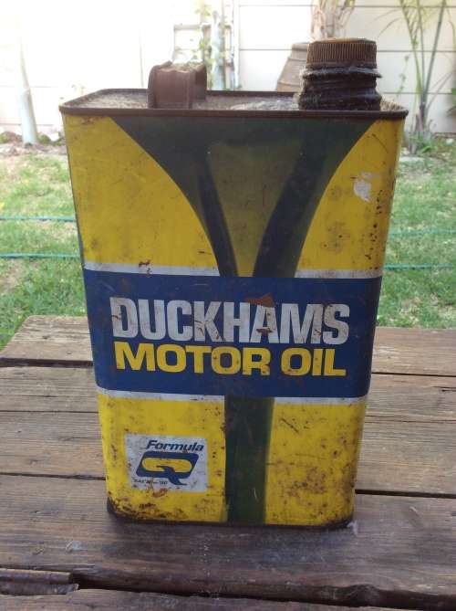 OLD DUCKHAMS FIVE LITER - OIL TIN - GREAT FIND -