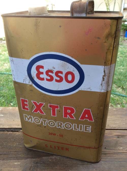 ESSO SOUTH AFRICAN FIVE LITER  - OIL TIN - SUPER RARE -