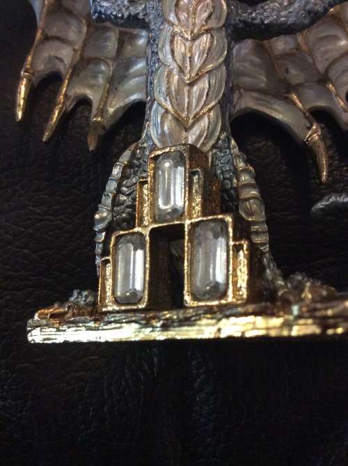 DETAILED HEAVY METAL DRAGON STATUE - 400grams & 9cm tall - GREAT DISPLAY PIECE -