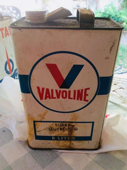 OLD VALVOLINE FIVE LITER OIL CAN - OIL CAN - GREAT FIND -