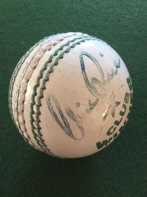 SIGNED CLIVE RICE ODI DAY/NIGHT CRICKET BALL - AMAZING PIECE OF CRICKET HISTORY -