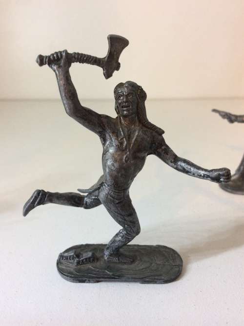 1960s LONE STAR ENGLISH LEAD FIGURES - LOT FOUR INDIANS & COWBOYS - GREAT DETAIL -