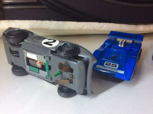 VINTAGE POLISTILL ELECTRIC RACE SLOT CAR CIRCUIT - WORKING - GREAT OLD TOY SET -