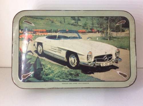 OLD KILTYS TOFFEE TIN FROM THE 1950s - MERCEDES BENZ ROADSTER -