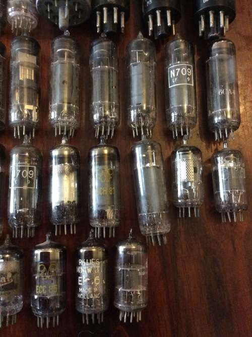42 OLD RADIO VALVES/TUBES - NOT TESTED - BID PER VALVE TO TAKE ALL 42 -