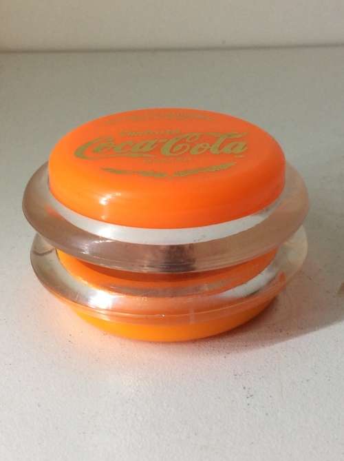 RUSSELL YO YO - MADE IN MEXICO ORANGE WITH GOLD WRITING -