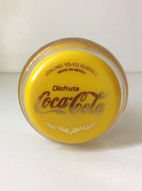 RUSSELL YO YO - MADE IN MEXICO YELLOW WITH GOLD WRITING -