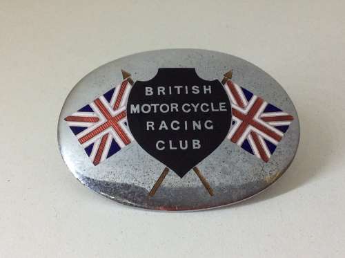 BRITISH MOTORCYCLE RACING CLUB BADGE - FANTASTIC BADGE -