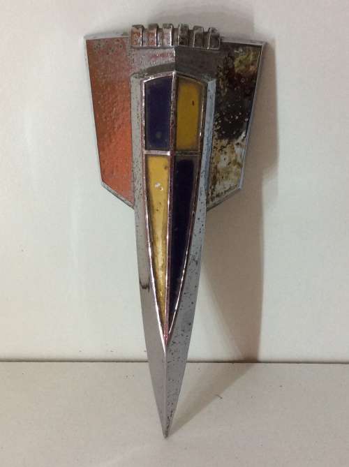 DESOTO CHRYSLER CAR HOOD BADGE -  VERY RARE BADGE INDEED -