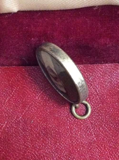 LATE 1800s MINIATURE PICTURE LOCKET - BRASS - WHAT A UNIQUE ITEM -