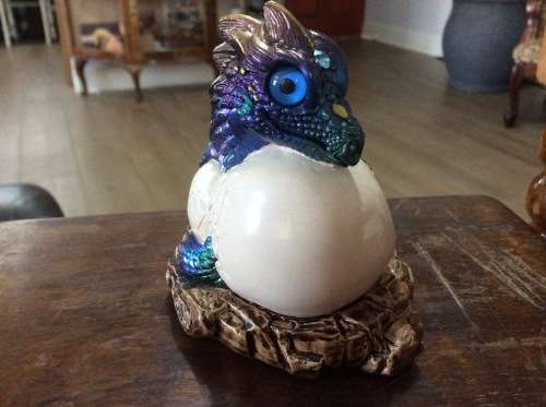 WINDSTONE EDITION - BABY DRAGON HATCHLING - CALIFORNIA USA CERAMIC - 1984 -
