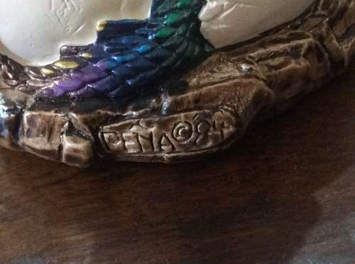 WINDSTONE EDITION - BABY DRAGON HATCHLING - CALIFORNIA USA CERAMIC - 1984 -