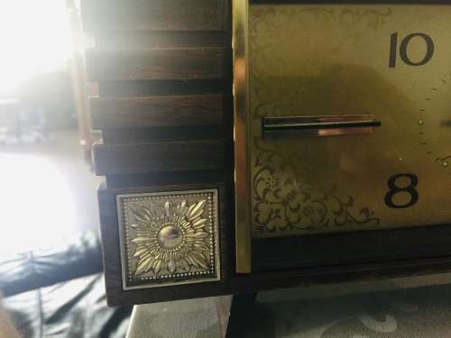 1970s CLOCK WITH MUSIC BOX - JAPAN MADE WORKING -