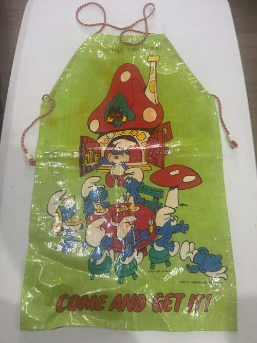 1979 Peyo Australian Smurf Apron - ORIGINAL -