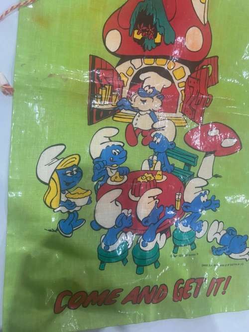 1979 Peyo Australian Smurf Apron - ORIGINAL -