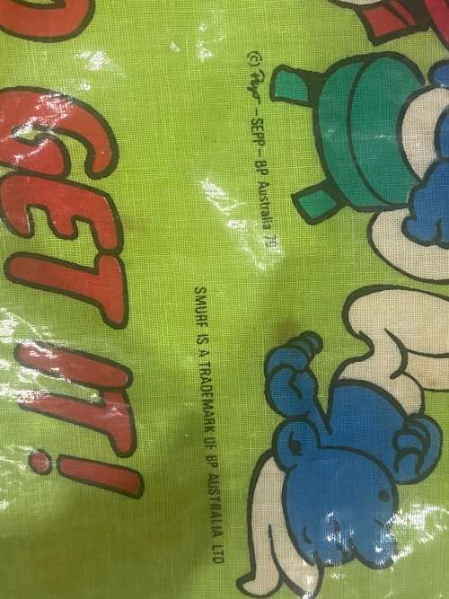 1979 Peyo Australian Smurf Apron - ORIGINAL -