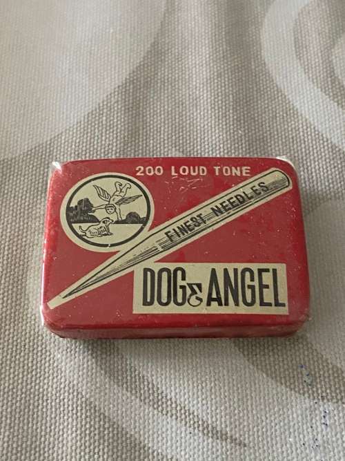 SEALED DOG and ANGEL GRAMOPHONE NEEDLE TIN