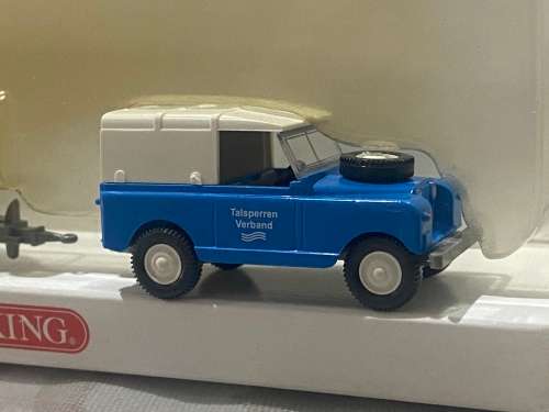 OLD WIKING 1:87 LANDROVER TRAILER COMBO - very rare -