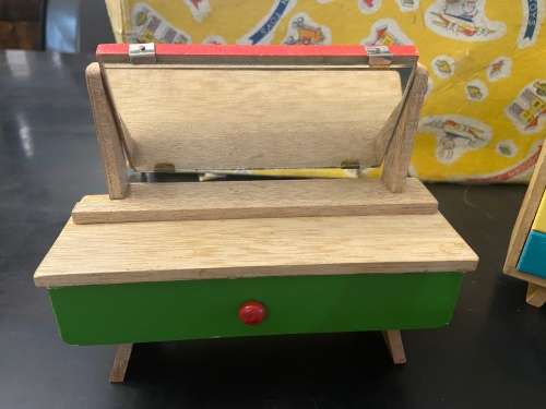 1970s JAPAN MADE DOLL HOUSE FURNITURE - NEW OLD STOCK - STUNNING SET -