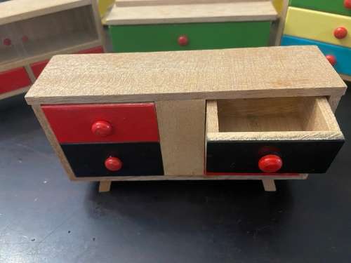 1970s JAPAN MADE DOLL HOUSE FURNITURE - NEW OLD STOCK - STUNNING SET -