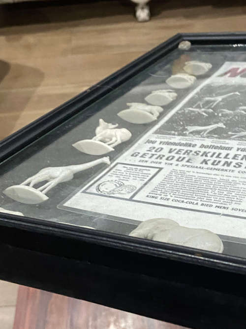 COLLECTION COCA COLA ANIMALS FROM 60s Framed