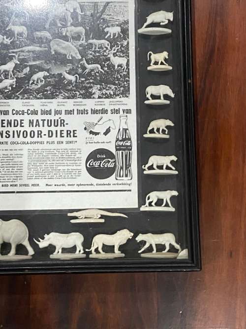 COLLECTION COCA COLA ANIMALS FROM 60s Framed