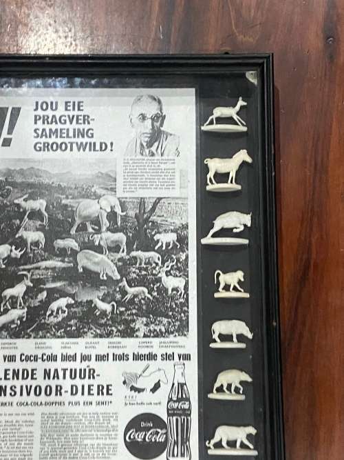 COLLECTION COCA COLA ANIMALS FROM 60s Framed