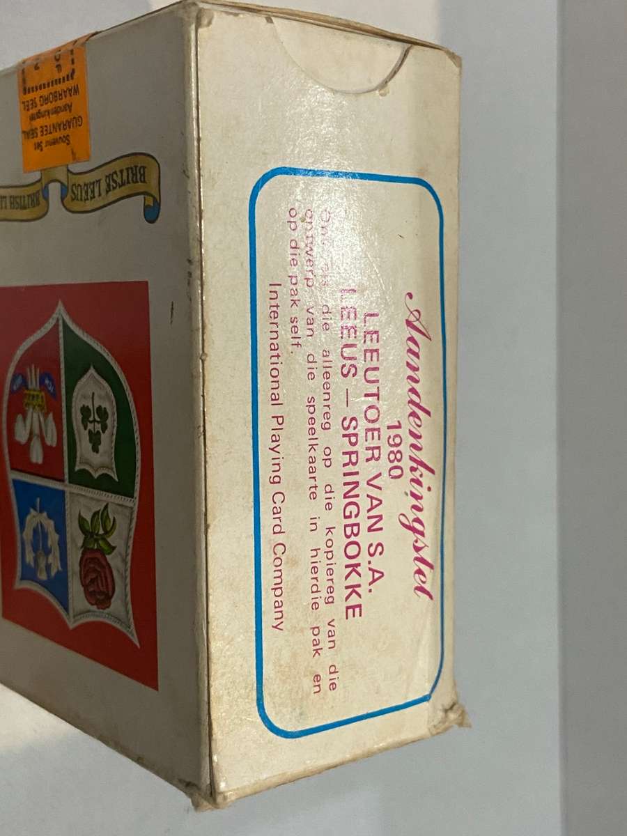 SPRINGBOKS & LIONS 1980 SEALED PACK PLAYING CARDS