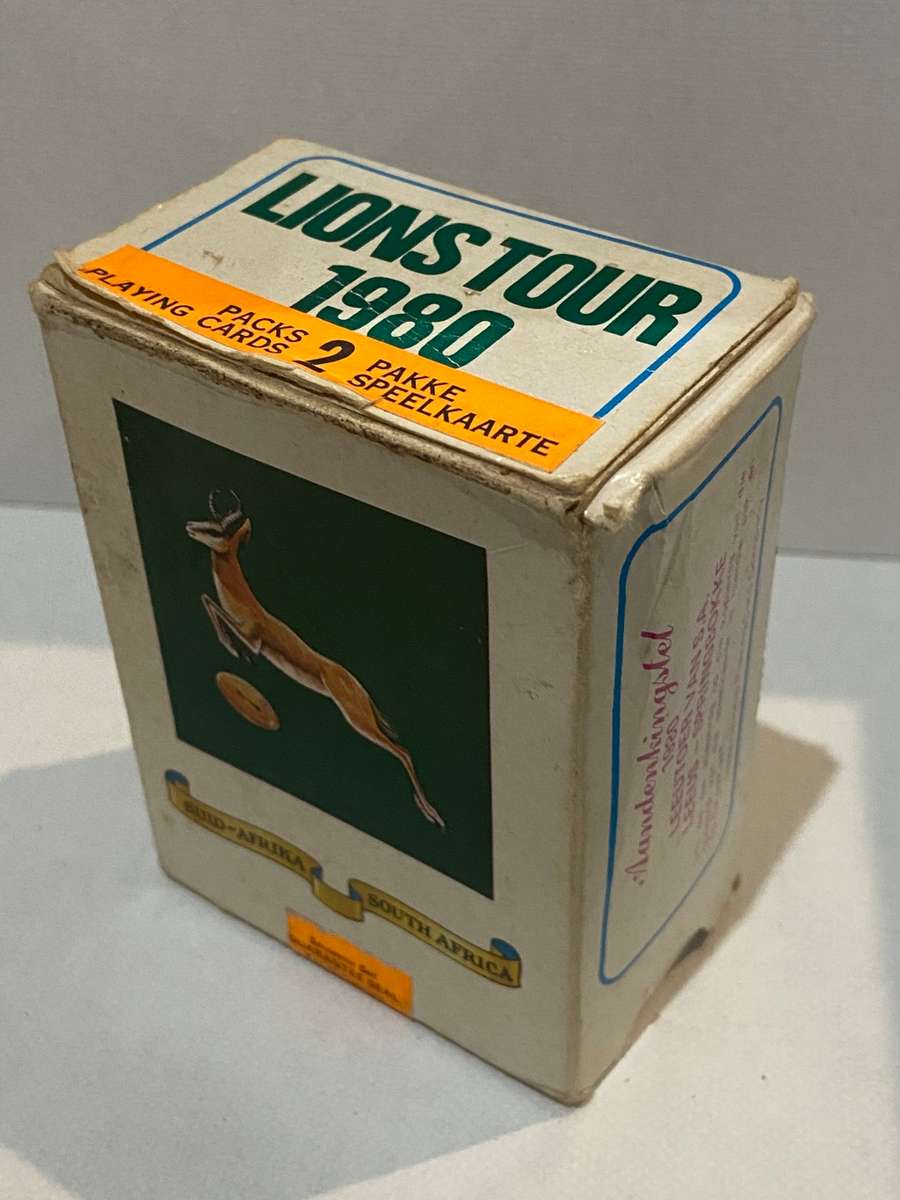 SPRINGBOKS & LIONS 1980 SEALED PACK PLAYING CARDS