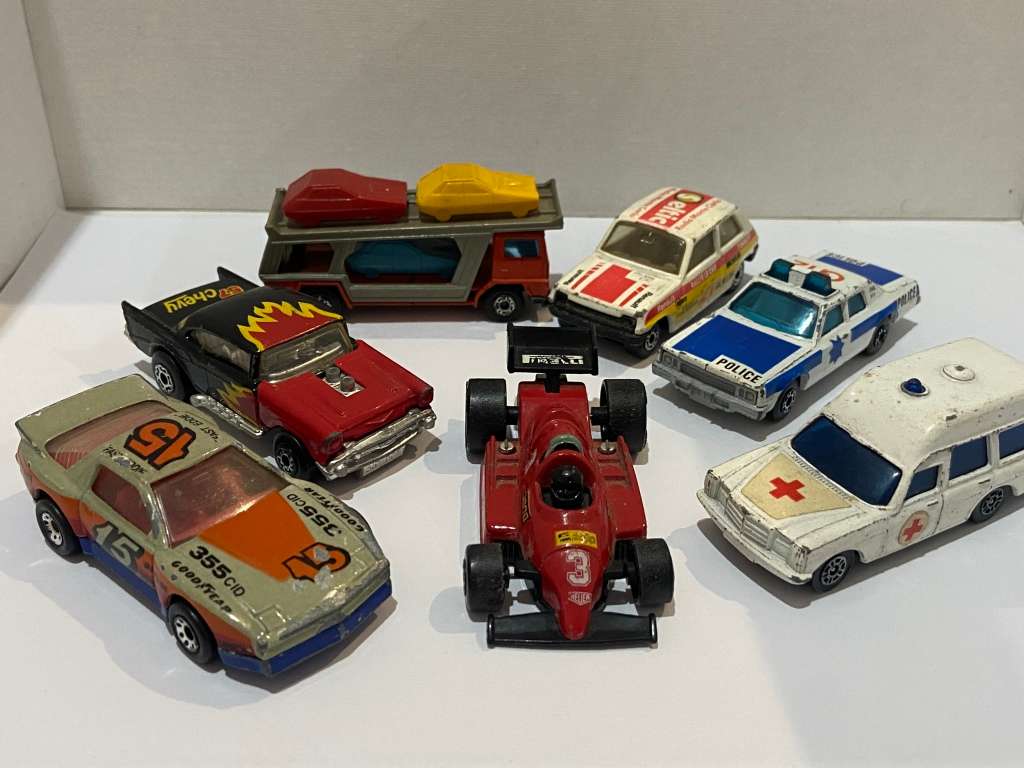 JOBLOT OF MATCHBOX CARS FROM THE 1980s & ONE CORGI AMBULANCE - ALL ONE BID -