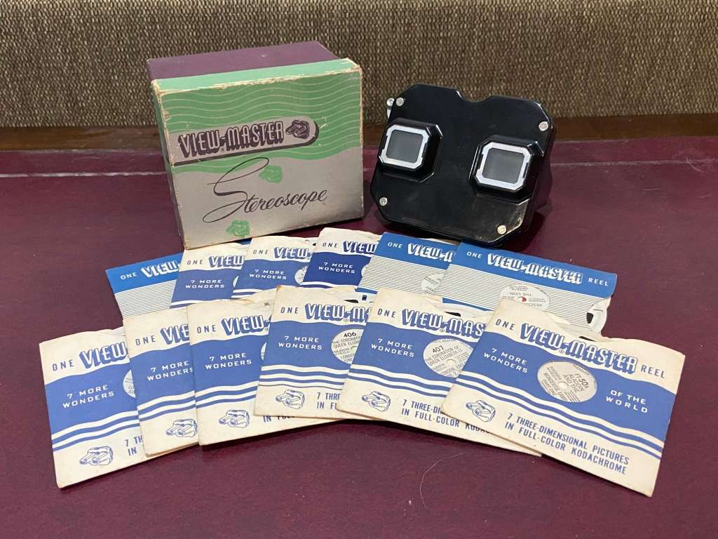 USA VIEW MASTER FROM 1950s WITH 11 SLIDES ORIGINAL BOX