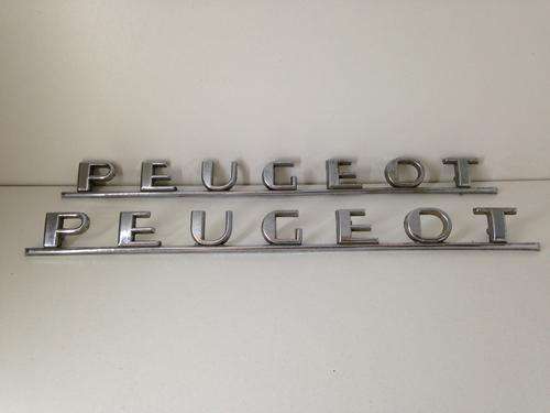 OLD SET - PEUGEOT SIDE BADGES - GREAT CONDITION - ONE BID FOR THE SET -