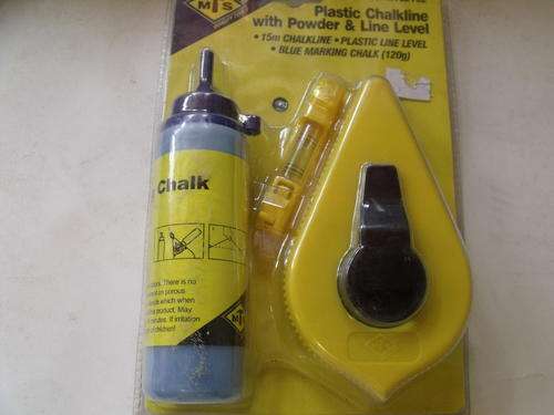 Plastic chalkline with powder & line level