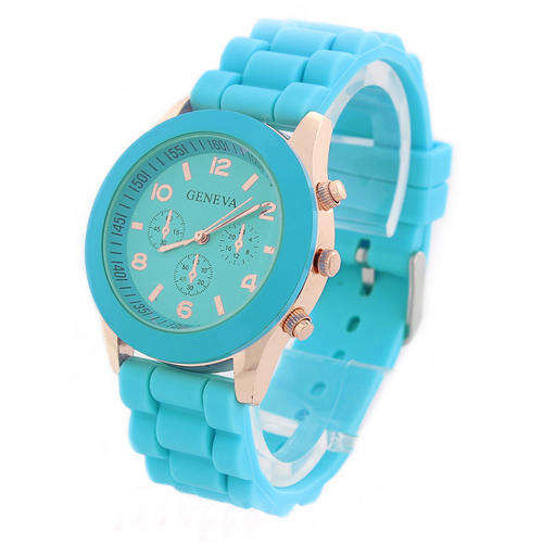 Geneva Silicone Watch (light blue)