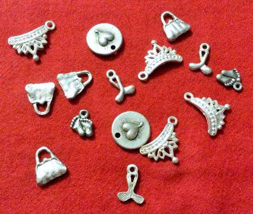 30 x Assorted nickel charms