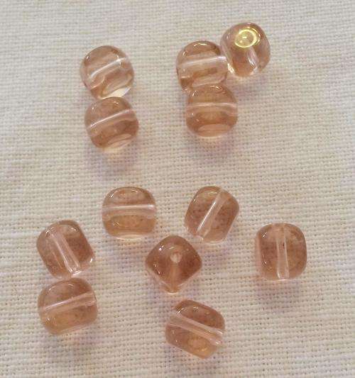 105 x 5mm clear purple glass beads