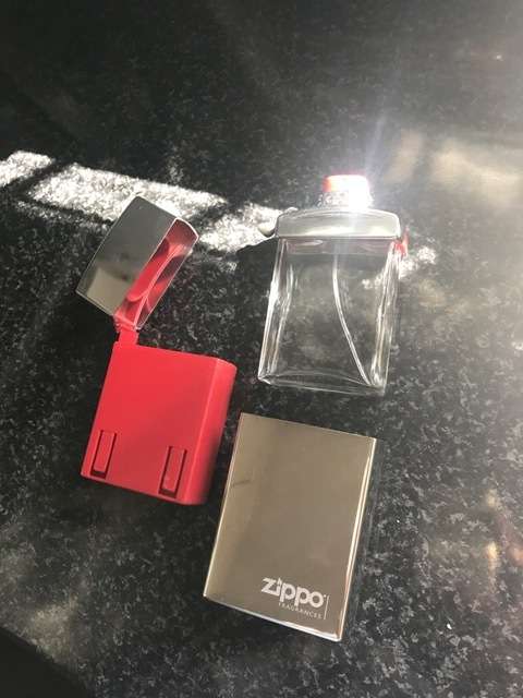 Zippo Fragrances Collectible Bottle & ciggarette Case