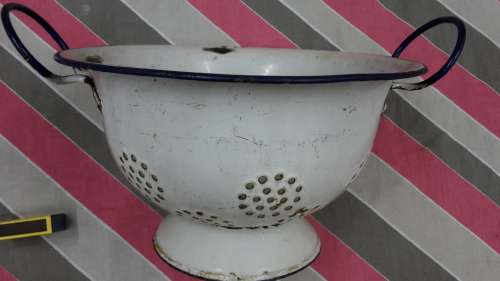 1950s Enamel Colander