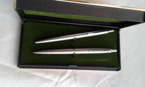 1980s Parker Stainless Jotter/pencil set