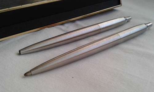 1980s Parker Stainless Jotter/pencil set