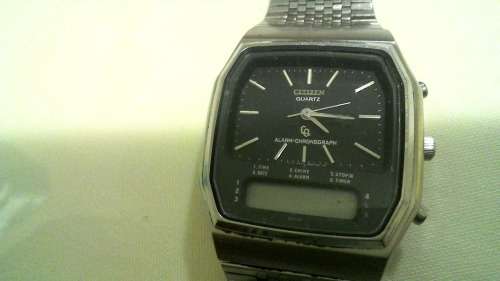 Citizen  Quartz  Cq alarm cronograph gents Wristwatch with original strap