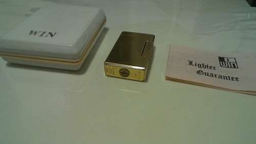 Vintage Gold plated Boxed win Lighter