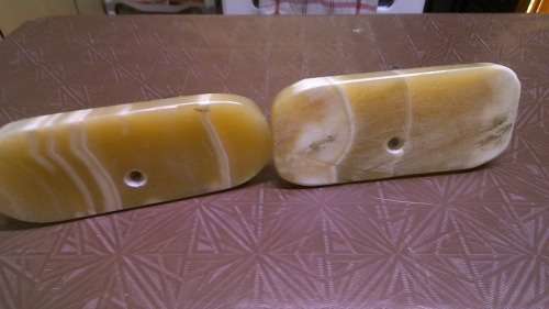 Stunning Heavy weight Handmade Pair Brass & copper Sphinx on Marble bases