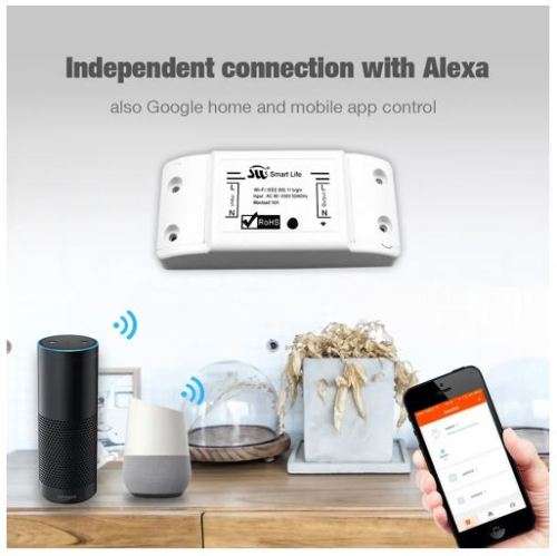 WiFi Smart Light Switch Universal Breaker Timer Smart Life APP Wireless Remote Works With Alexa