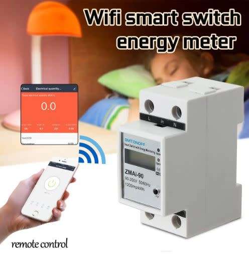 Smart WiFi Geyser timer  Energy Meter power consumption-Built in Watt meter