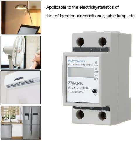 Smart WiFi Geyser timer  Energy Meter power consumption-Built in Watt meter