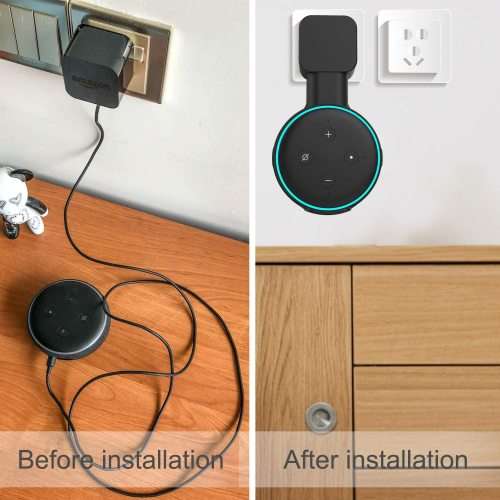 Echo Dot 3rd Gen Wall Mount Holder Stand Hanger,A Space-Saving Solution with Cord Management