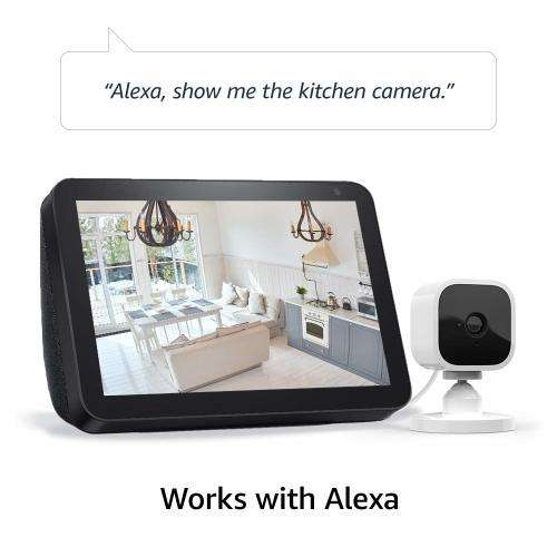 Echo Show 8 with Alexa + Blink Mini HD camera with 2 way audio bundle- January Special - Local Stock