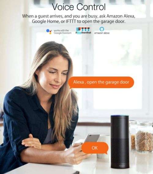 WiFi Smart Garage opener - Convert your existing Gate/Garage Motor to a smart motor-Works with Alexa