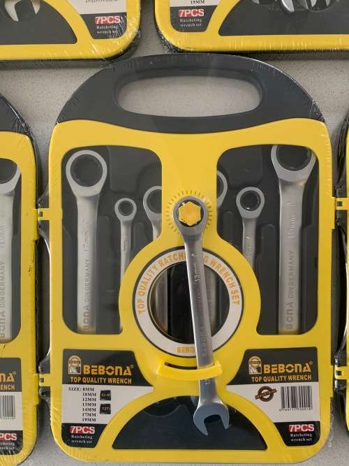 7 Piece Ratchet combination spanner set